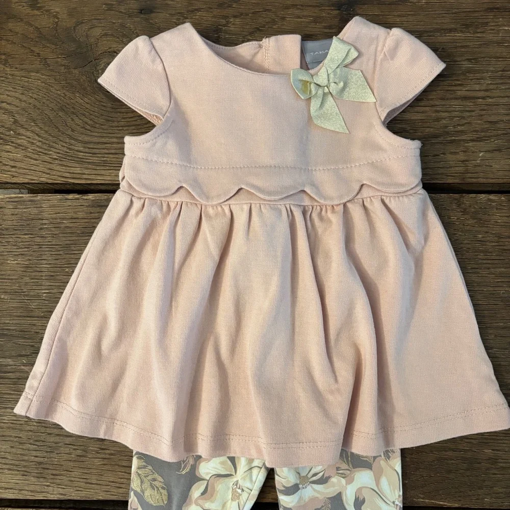 NWOT‎ Tahari Girls 2-Piece Dress with Leggings Set
